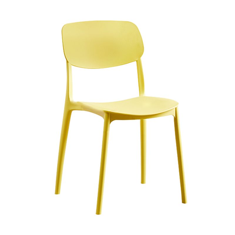 Modern Style Open Back Chair Kitchen Armless Chair with Plastic Legs Clearhalo 'Dining Chairs' 'Dining Tables & Seating' 'dining_chair' 'furn' 'furn_dining_chair' 'Furniture' 'furniture_dining_chair' 'Kitchen & Dining Furniture' 1200x1200_2ac500bc-75fe-4b7b-b22e-677297d0af29
