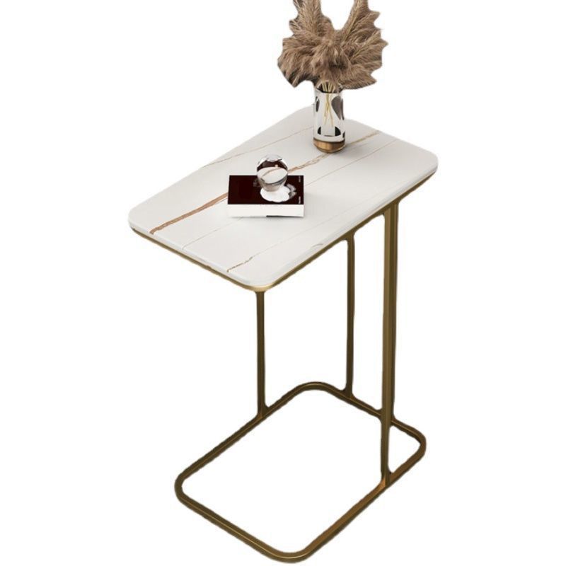 Rectangular C Side End Table Minimalist Slate Side End Table