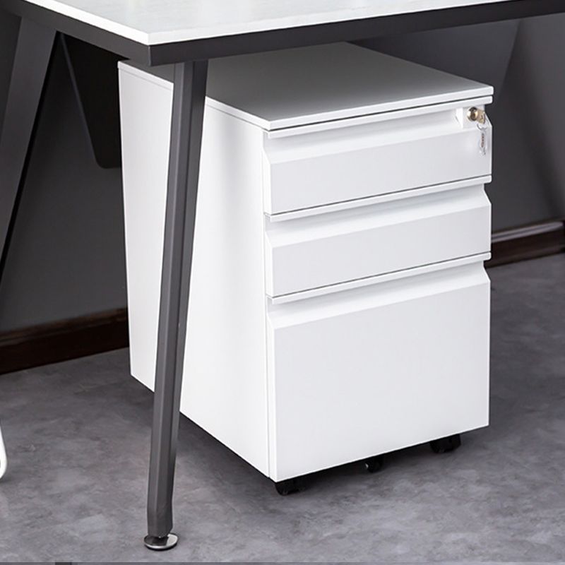 Moderne Metallschrank -Verriegelungsschubladen -Aktenschrank mit Rizinus