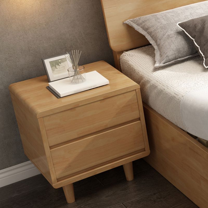 Bois de nuit de lit de nuit moderne en bois massif des jambes de rangement inclus la table de nuit