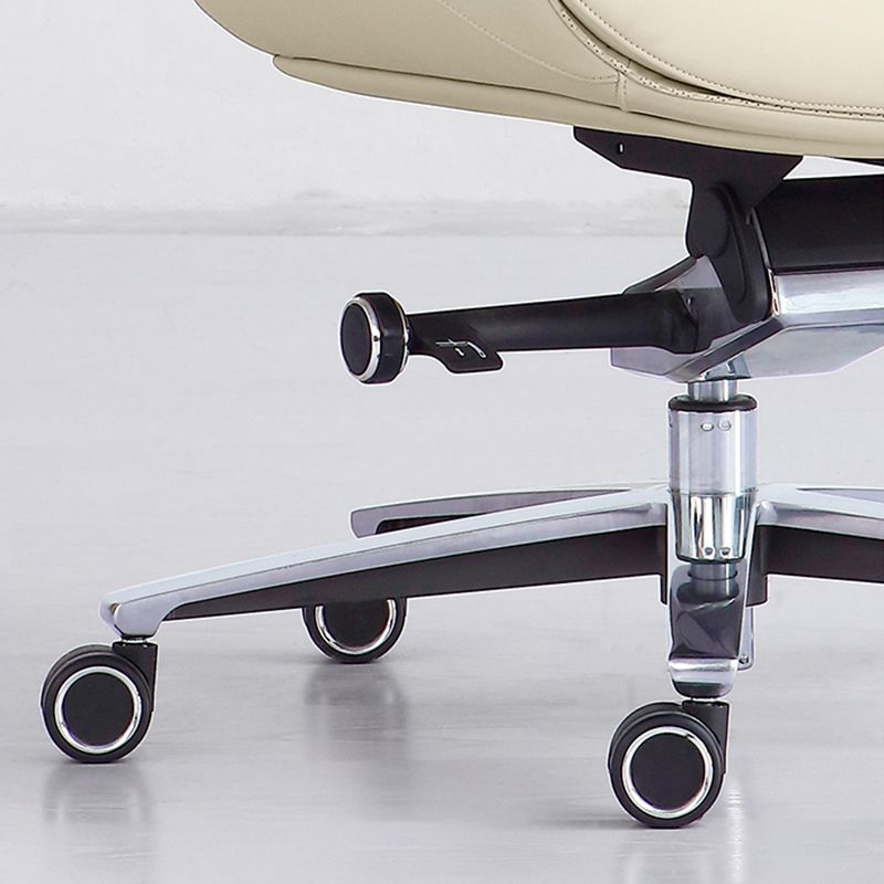 Sedia da scrivania a armi fisse nessuna sedia da ufficio ergonomica in pelle angosciante con ruote