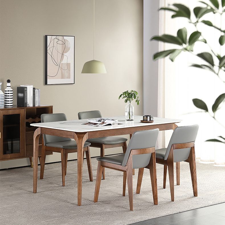 Solid Wood Mid-Century Modern Table Rectangular Sintered Stone Table for Dining Room Clearhalo ' dining_table' 'Dining Tables & Seating' 'Dining Tables' 'furn' 'furn_dining_table' 'Furniture' 'furniture_dining_table' 'Kitchen & Dining Furniture' 'kitchen&dining_furn' 'kitchen' 'kitchen_dining_table' 1200x1200_2aced56d-41a8-4264-9c0e-3cd1e0b5a881