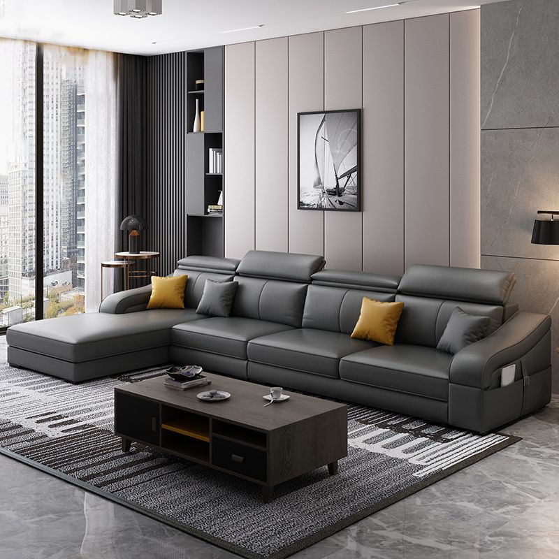 Divano a 4 posti moderno di metà secolo e cuscino da cuscino da cuscino cucito di divano posteriore