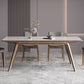 White Mid-Century Dining Table Stone Top Table with Wooden Frame Clearhalo 'Dining Tables & Seating' 'Dining Tables' 'dining_table' 'furn' 'furn_dining_table' 'Furniture' 'Kitchen & Dining Furniture' 1200x1200_2ad026c4-dea6-45cf-a88e-5bbfbad48341