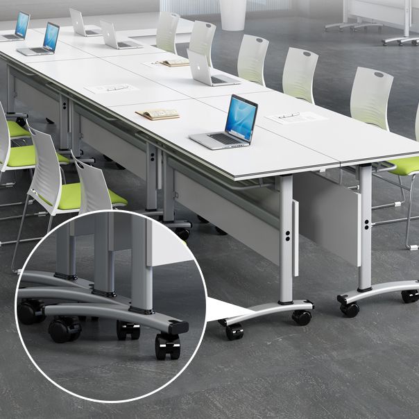 Modern Style Manufactured Wood Office Desk Rectangular Desk with Wheels Clearhalo 'furn' 'furn_office_desk' 'Furniture' 'Office Desks' 'Office Furniture' 'office_desk' 1200x1200_2ad2142c-81b7-4a1a-87ca-25fead002d83