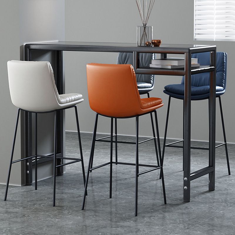 Contemporary Leather Bar Stools Indoor Antique Finish Bar Stool Clearhalo 'Bar Furniture' 'Bar Stools' 'bar_stools' 'furn' 'furn_bar_stools' 'furniture_bar_stools' 'Kitchen & Dining Furniture' 'kitchen&dining_furn' 'kitchen' 'kitchen_furn' Furniture' 1200x1200_2ad34979-1ce0-4976-8a3a-96e033d693da