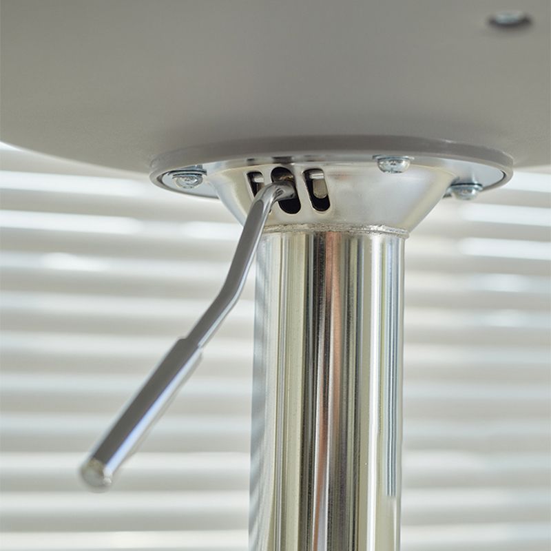 Plastic Adjustable Height Bar Stool Modern PU Upholstered Stool with Footrest