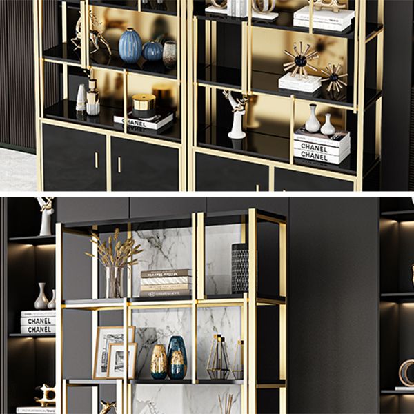 12"W 79"H Bookshelf Glam Style Open Back Bookcase for Study Room Home Office Clearhalo 'Bookcases' 'furn' 'furn_bookcases' 'Furniture' 'furniture_bookcases' 'kitchen' 'kitchen_bookcases' 'Living Room Furniture' 'Office Furniture' 1200x1200_2ad5b0b1-bc07-4996-b522-18dfeb0c2ea0