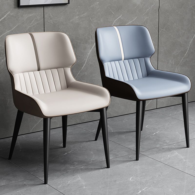 Contemporary Leather Side Chair Wingback Side Chair for Dining Room Clearhalo 'Dining Chairs' 'Dining Tables & Seating' 'dining_chair' 'furn' 'furn_dining_chair' 'Furniture' 'Kitchen & Dining Furniture' 1200x1200_2ad6189e-698c-44f0-83f5-d7f0f7cec48b
