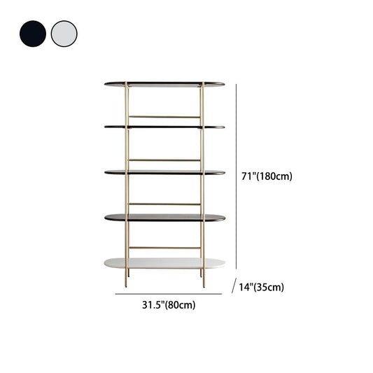Modern Style Bookcase Metal Frame Open Back Bookshelf for Office Use Clearhalo 'Bookcases' 'furn' 'furn_bookcases' 'Furniture' 'Office Furniture' 1200x1200_2ad65611-638d-4d1b-a201-2829d93399da