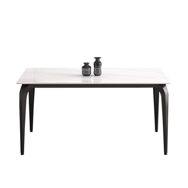 Mesa de piedra sinterizada industrial para mesa de comedor rectangular de restaurantes con 4 patas