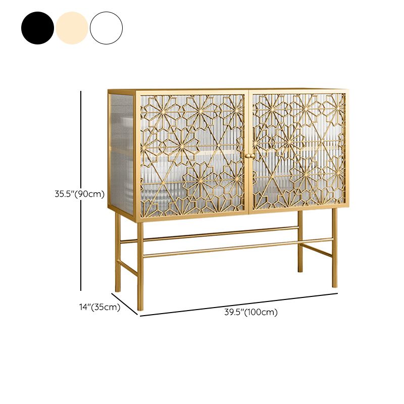 Portes de verre buffet en métal glamour 2 portes buffet du buffet du buffet