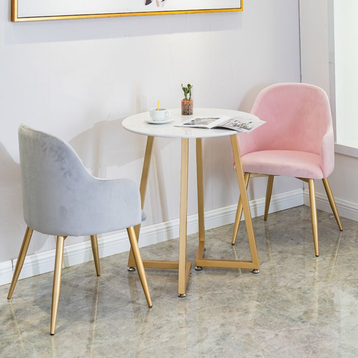 Glam Style Round Dining Room Table Set 1/3/4/5 Pieces Dining Set Clearhalo 'Dining Room Sets' 'Dining Tables & Seating' 'dining_room_set' 'furn' 'furn_dining_room_set' 'Furniture' 'furniture_dining_room_set' 'Kitchen & Dining Furniture' 1200x1200_2ad9a024-2c24-4561-bf31-249e970ed144