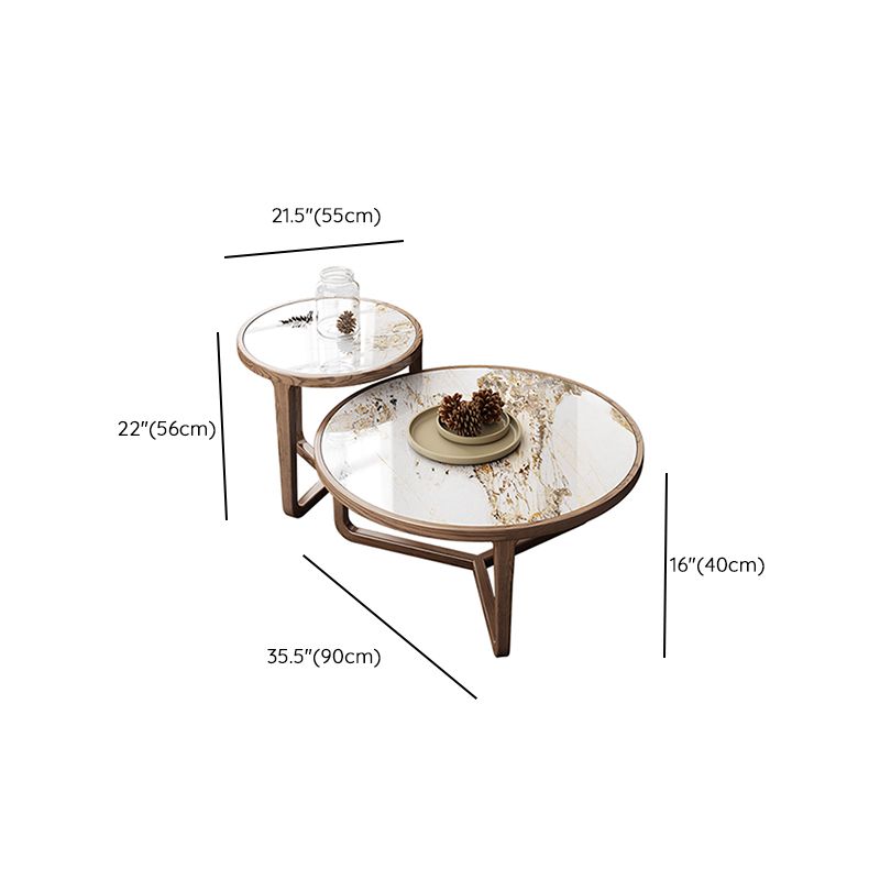 Table basse moderne en ardoise sans ensemble de table basse ronde pénible