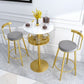 1/2/3 Pieces Industrial Iron Bar Table Set Round Bistro Set with Faux Marble Top Clearhalo 'Bar Furniture' 'furn' 'furn_home_bar_bar_sets' 'Furniture' 'Home Bars & Bar Sets' 'home_bar_bar_sets' 'Kitchen & Dining Furniture' 1200x1200_2adbdcd7-0b6d-4c3d-a6db-0f5989ed2048