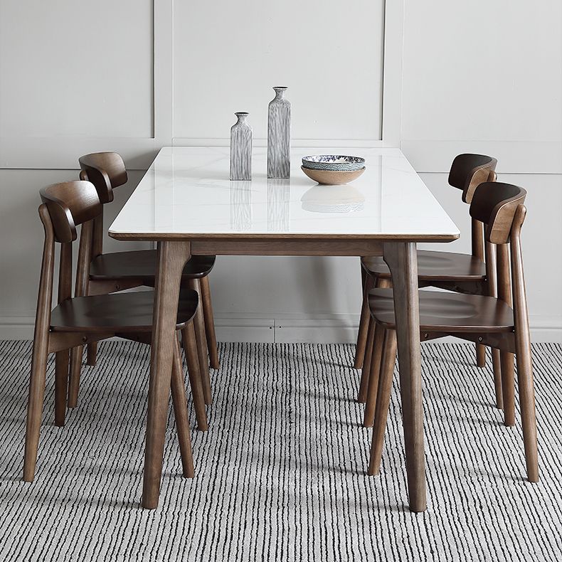 Sintered Stone Top Rectangle Table in White Kitchen Table with Wooden 4 Legs Clearhalo ' dining_table' 'Dining Tables & Seating' 'Dining Tables' 'furn' 'furn_dining_table' 'Furniture' 'furniture_dining_table' 'Kitchen & Dining Furniture' 'kitchen&dining_furn' 'kitchen' 'kitchen_dining_table' 1200x1200_2addaf84-16d0-4583-8370-f6baaa06c824