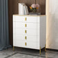 Glam Stone Coffre de rangement blanc 16" de large pour chambre à coucher avec tiroirs