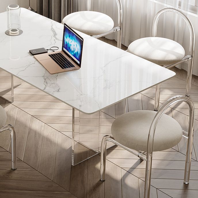 Contemporary 1/2/5/6 Pieces Dining Set Rectangle Acrylic Dining Room Set Clearhalo 'Dining Room Sets' 'Dining Tables & Seating' 'dining_room_set' 'furn' 'furn_dining_room_set' 'Furniture' 'furniture_dining_room_set' 'Kitchen & Dining Furniture' 1200x1200_2ae10811-1950-4d93-aaec-ca061fd0d652