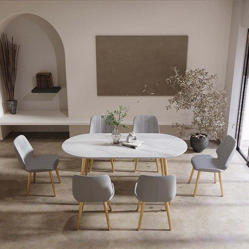 Traditional Luxury Stone Furniture Oval 4 Legs Dining Site Table for Home Clearhalo ' dining_table' 'Dining Tables & Seating' 'Dining Tables' 'furn' 'furn_dining_table' 'Furniture' 'furniture_dining_table' 'Kitchen & Dining Furniture' 'kitchen&dining_furn' 'kitchen' 'kitchen_dining_table' 1200x1200_2ae1d3f2-defd-4354-b330-13f0feafd9fc