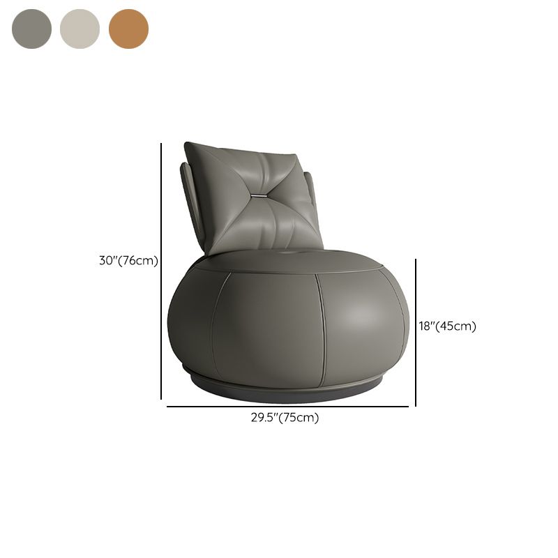 Solid Color Lounge Chair Living Room Round Base Side Fixed Back Chair Clearhalo 'Accent Chairs' 'accent_chairs' 'Chairs & Seating' 'furn' 'furn_accent_chairs' 'Furniture' 'Living Room Furniture' 1200x1200_2ae2596b-7d18-43f8-a036-9cc085167595