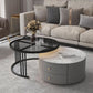 Modern Round End Table Living Room No Distressing Side Table with Drawers Clearhalo 'Coffee & Accent Tables' 'Coffee Tables' 'coffee_tables' 'furn' 'furn_coffee_tables' 'Furniture' 'Living Room Furniture' 1200x1200_2ae5b90f-116e-4cf4-a6e0-d977fc83e69c