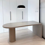 Wood Top and Wood Pedestal Dining Table Contemporary Bar Table for Island