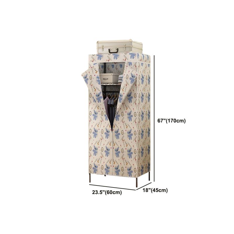 Hedendaagse stijl garderobe metaal verstelbare planken garderobe kast