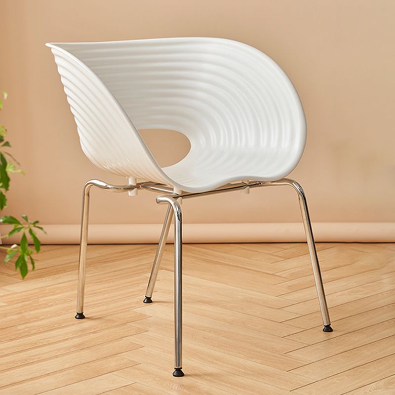 Industrial Style Arm Chair Plastic Indoor Dining Chair for Living Room