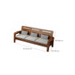 Brown Square Arm Sectional Sofas Solid Wood Sectional Couch for Living Room