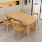 Trestle Dining Table Set 1/4 Pcs Rectangle Dining Table and Chairs in Natural