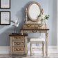 Victorian Wood Vanity Table with Mirror and Stool 15.75" D Vanity Table Set Clearhalo 'Bedroom Furniture' 'furn' 'furn_makeup_vanities' 'Furniture' 'Makeup Vanities' 'makeup_vanities' 1200x1200_2aec4f0b-6737-4e5d-9d99-255b2bed83ad