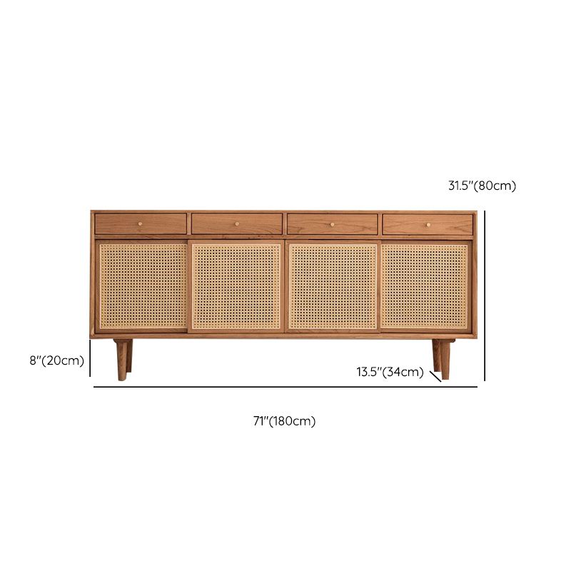 Sidetanza di credenza per la casa di rettangolo di casa di archiviazione in legno.