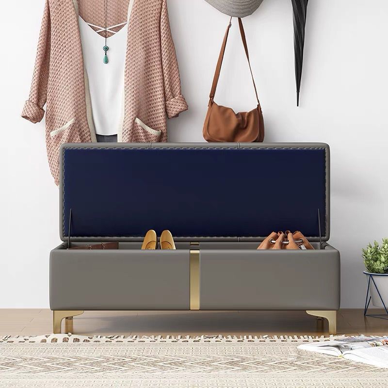 15.7 Inch Wide Modern Entryway Bench Flip Top Solid Color Bench Clearhalo 'Benches' 'Chairs & Seating' 'furn' 'furn_benches' 'Furniture' 'Living Room Furniture' 1200x1200_2aed3ca1-6873-457b-820c-499e93300649