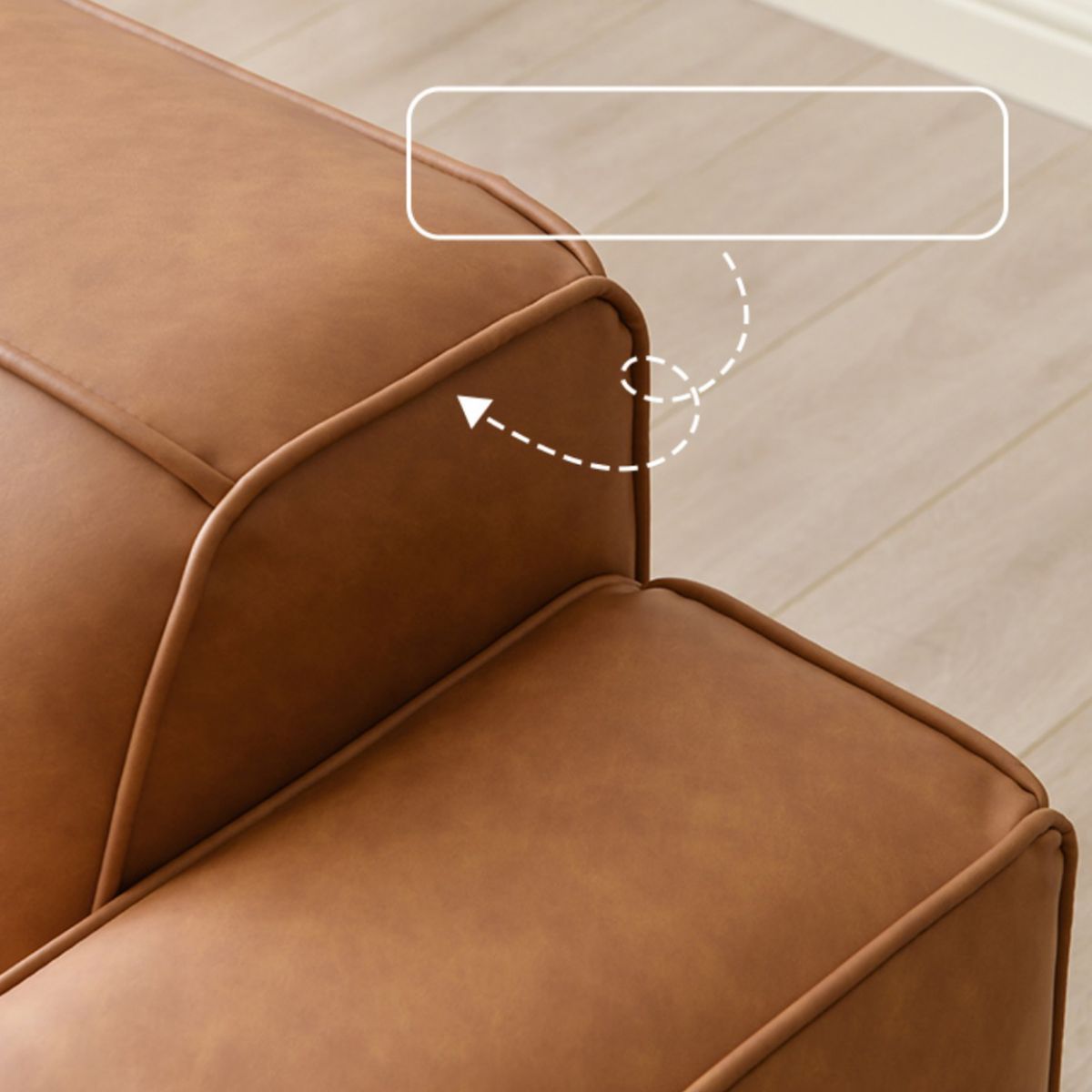 Contemporary Stationary Faux Leather Sofa Living Room Square Arm Tight Back Sofa Clearhalo 'furn' 'furn_sofas' 'Furniture' 'Living Room Furniture' 'Sofa' 'sofas' 1200x1200_2aef3460-2009-4d3b-9ceb-814b96b6ec33