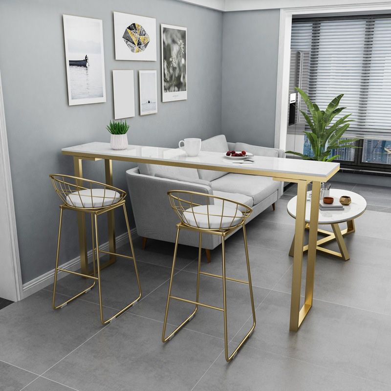 Contemporary Metal Counter Height Stools Bar Stool with Footrest Clearhalo 'Bar Furniture' 'Bar Stools' 'bar_stools' 'furn' 'furn_bar_stools' 'Furniture' 'Kitchen & Dining Furniture' 1200x1200_2aef609c-c2f3-4e60-a796-1a78fbf0fb07