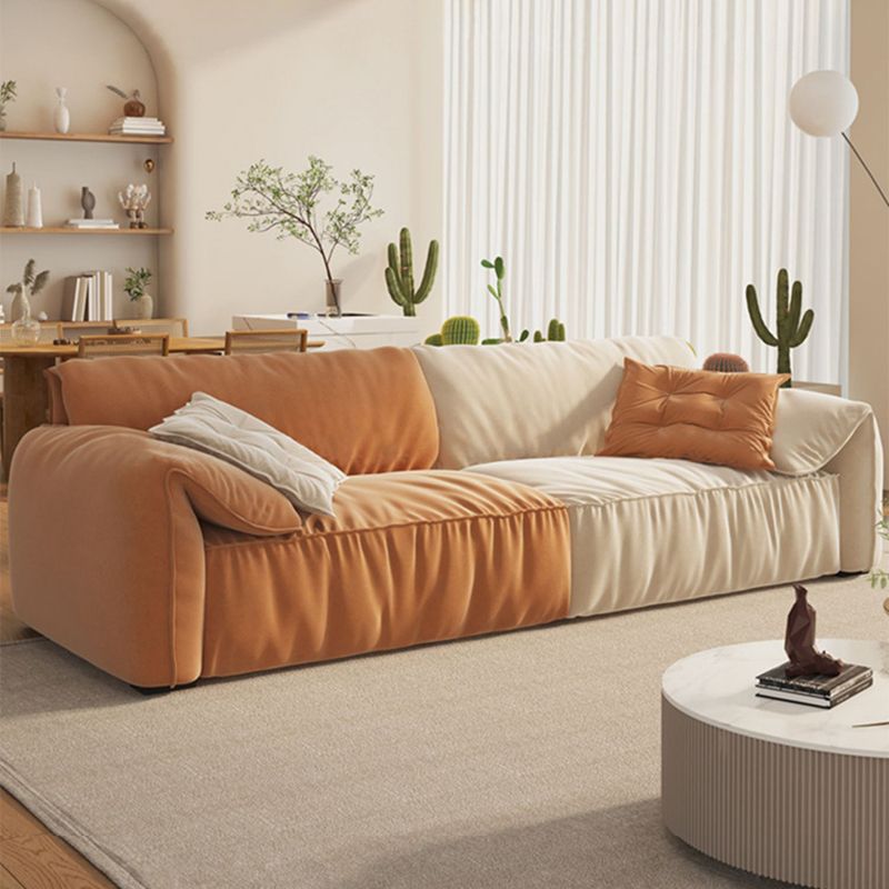 Contemporary Faux Leather Pillow Top Arm Sofa 2 Seater Stain Resistant Settee