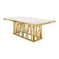 Metal Traditional Luxury Rectangle Dining Table White Top Indoor Table with Pedestal Base Clearhalo ' dining_table' 'Dining Tables & Seating' 'Dining Tables' 'furn' 'furn_dining_table' 'Furniture' 'furniture_dining_table' 'Kitchen & Dining Furniture' 'kitchen&dining_furn' 'kitchen' 'kitchen_dining_table' 1200x1200_2af0cdf8-f35d-4f67-a8af-2f475abd3e17
