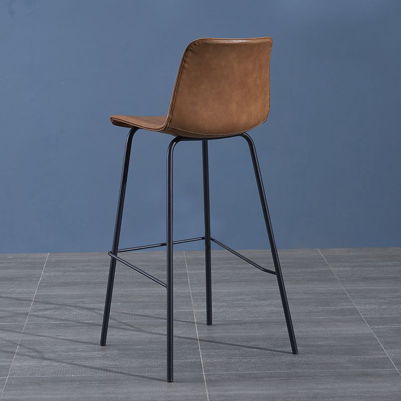 Contemporary Style Bar-stool Leather Counter Bar Stool for Kitchen Bar with Metal Legs Clearhalo 'Bar Furniture' 'Bar Stools' 'bar_stools' 'furn' 'furn_bar_stools' 'Furniture' 'furniture_bar_stools' 'Kitchen & Dining Furniture' 1200x1200_2af61439-0ffd-4a9b-8c3e-4db9a881710a
