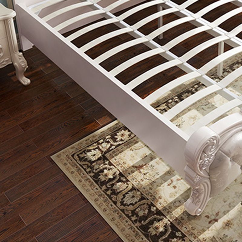 Faux lederen paneelbed Victoriaans standaardbed met hoofdeinde en voetbord