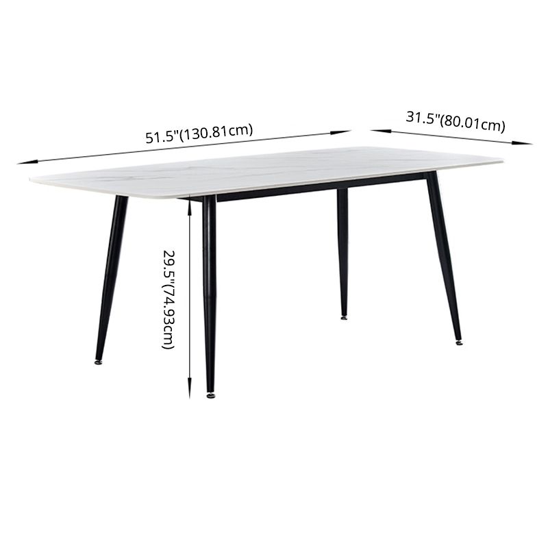 Dining Room Set Modern with Sintered Stone Dining Table and Padded Chairs Clearhalo 'Dining Room Sets' 'Dining Tables & Seating' 'dining_room_set' 'furn' 'furn_dining_room_set' 'Furniture' 'furniture_dining_room_set' 'Kitchen & Dining Furniture' 'kitchen&dining_furn' 'kitchen' 1200x1200_2afa4c6d-3c69-429f-88b4-0d3c4a2b6dd5