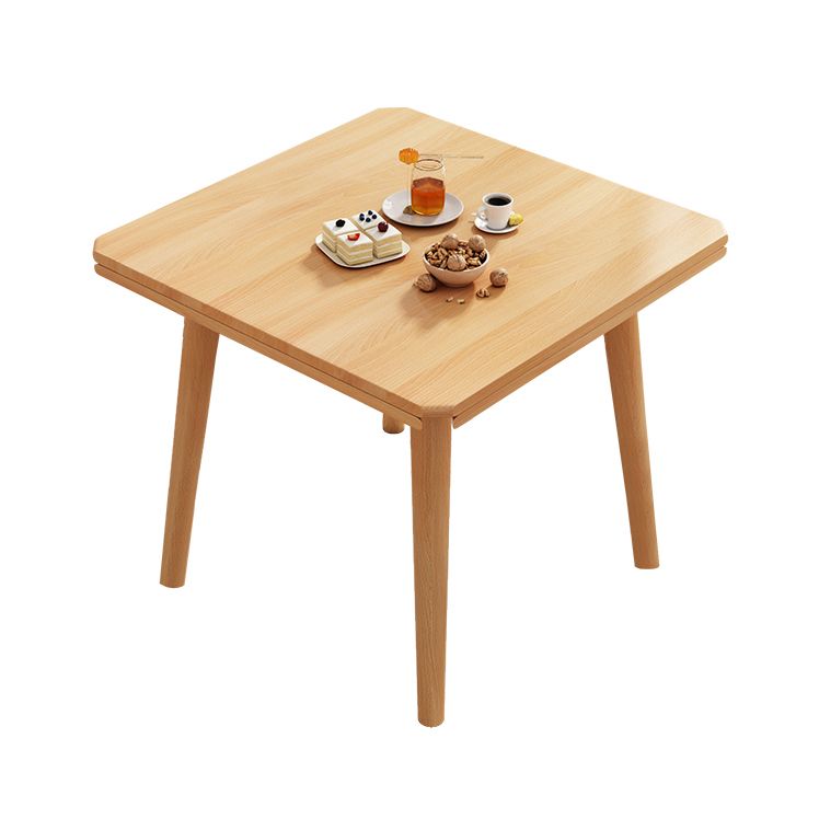 Modern Style Solid Wood Dining Table Brown Round Drop-Leaf Table with 4 Legs for Home Clearhalo ' dining_table' 'Dining Tables & Seating' 'Dining Tables' 'furn' 'furn_dining_table' 'Furniture' 'furniture_dining_table' 'Kitchen & Dining Furniture' 'kitchen&dining_furn' 'kitchen' 'kitchen_dining_table' 1200x1200_2afdc80a-4ea5-429a-abce-49f324225e75