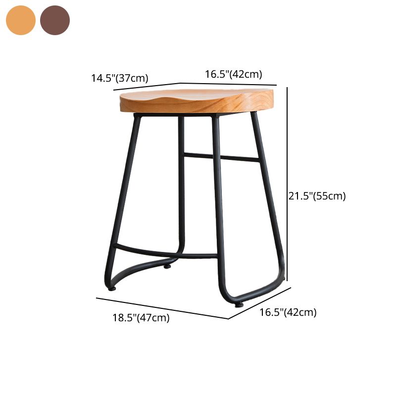 Contemporary Backless Solid Wood Bar Stool Matte Finish Indoor Stool Clearhalo 'Bar Furniture' 'Bar Stools' 'bar_stools' 'furn' 'furn_bar_stools' 'Furniture' 'furniture_bar_stools' 'Kitchen & Dining Furniture' 1200x1200_2afe63e2-4e5a-48b7-ac16-bd3322e3b6dd