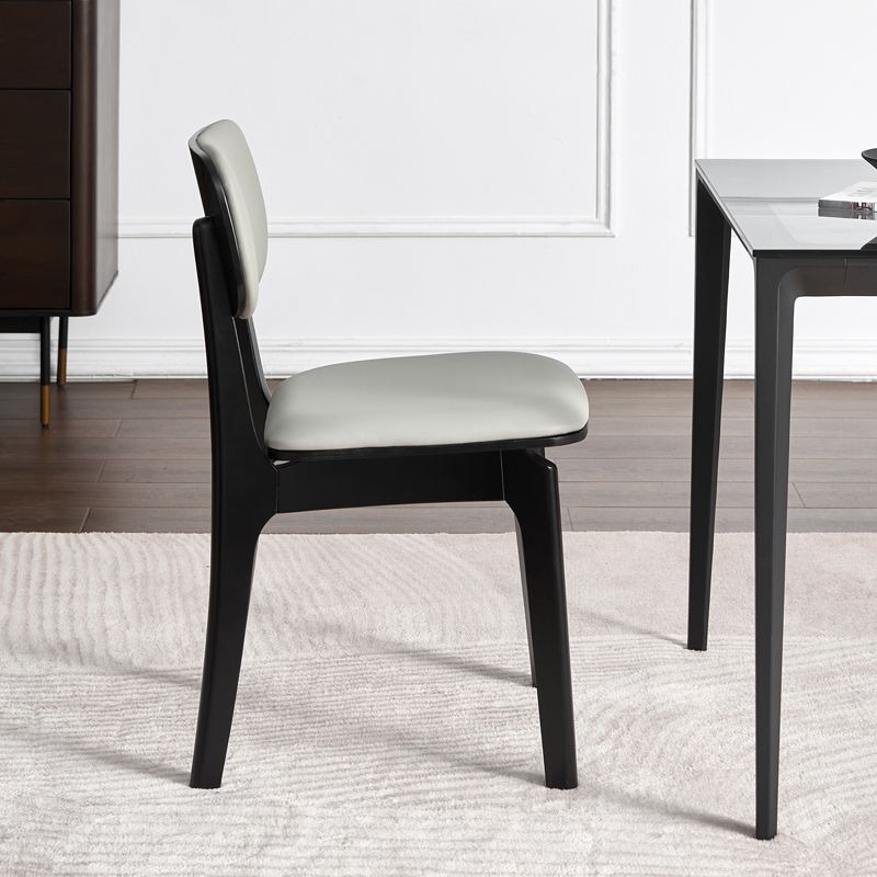Contemporary Wood Dining Room Chair Leather Dining Chairs for Home Use (Set of 2) Clearhalo ' kitchen&dining_furn' 'Dining Chairs' 'Dining Tables & Seating' 'dining_chair' 'furn' 'furn_dining_chair' 'Furniture' 'furniture_dining_chair' 'Kitchen & Dining Furniture' 'kitchen' 1200x1200_2afeac25-9313-462b-85d2-94caff00ce45
