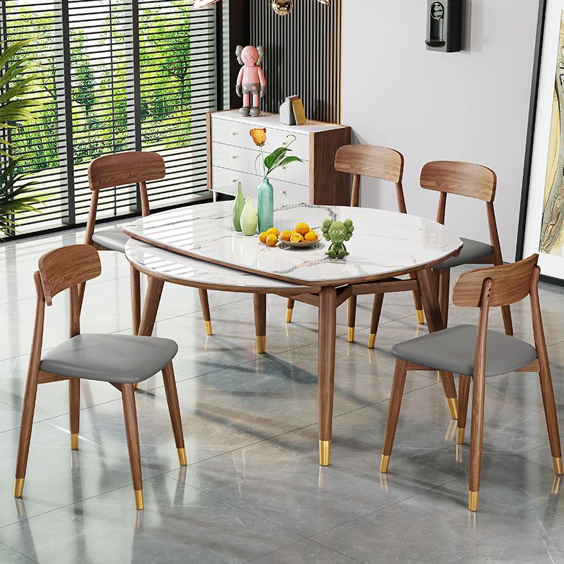 Traditional Luxury Dining Table Round Sintered Stone Dining Table with Wooden Base Clearhalo ' dining_table' 'Dining Tables & Seating' 'Dining Tables' 'furn' 'furn_dining_table' 'Furniture' 'furniture_dining_table' 'Kitchen & Dining Furniture' 'kitchen&dining_furn' 'kitchen' 'kitchen_dining_table' 1200x1200_2b006db2-d189-48b5-852f-4c9484b2eb7d