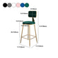 Glam Metal Barstool Velvet Gold Furniture in Matte Finish for Indoor Clearhalo 'Bar Furniture' 'Bar Stools' 'bar_stools' 'furn' 'furn_bar_stools' 'Furniture' 'Kitchen & Dining Furniture' 1200x1200_2b0394f7-f30c-4f55-af79-a3f6c101ee6e