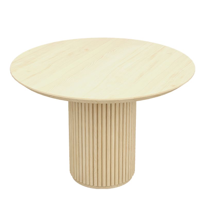 Modern Pedestal Casual Dining Table Round Solid Wood Dinner Table Kitchen Home Clearhalo 'Dining Tables & Seating' 'Dining Tables' 'dining_table' 'furn' 'furn_dining_table' 'Furniture' 'furniture_dining_table' 'Kitchen & Dining Furniture' 'kitchen' 'kitchen_dining_table' 1200x1200_2b03f847-9812-494e-8bbe-bb298f7920a1