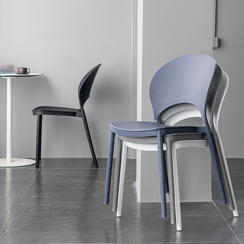 Contemporary Stacking Open Side Chair Matte Finish Home Dining Chair Clearhalo 'Dining Chairs' 'Dining Tables & Seating' 'dining_chair' 'furn' 'furn_dining_chair' 'Furniture' 'furniture_dining_chair' 'Kitchen & Dining Furniture' 1200x1200_2b05a1f9-561b-43ce-bf45-26b32f1d0f28