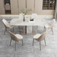 Nordic Sintered Stone Top Dining Set Rectangle 1/4/5/7 Pieces Dinette Table Set Clearhalo 'Dining Room Sets' 'Dining Tables & Seating' 'dining_room_set' 'furn' 'furn_dining_room_set' 'Furniture' 'Kitchen & Dining Furniture' 1200x1200_2b08a45a-91c0-4da6-847f-37f1b7bc0061