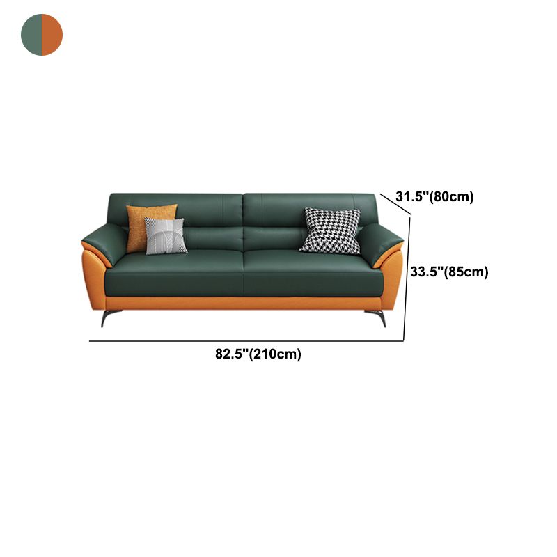 Sofá resistente a la mancha de brazo de almohada de almohada de almohada de costura verde.