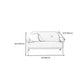 Cotton Blend Square Arm Sofa Tufted 27"W Modern Sofa for Living Room Clearhalo 'furn' 'furn_sofas' 'Furniture' 'furniture_sofas' 'Living Room Furniture' 'Sofa' 'sofas' 1200x1200_2b0925e5-0a05-4521-8516-6f69ee592f23